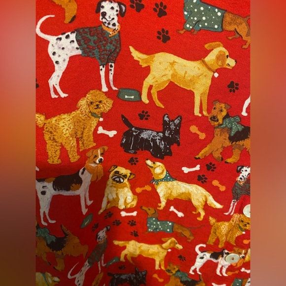 John Mark Red Long sleeve Pattern Doggies S 2X - Picture 4 of 6